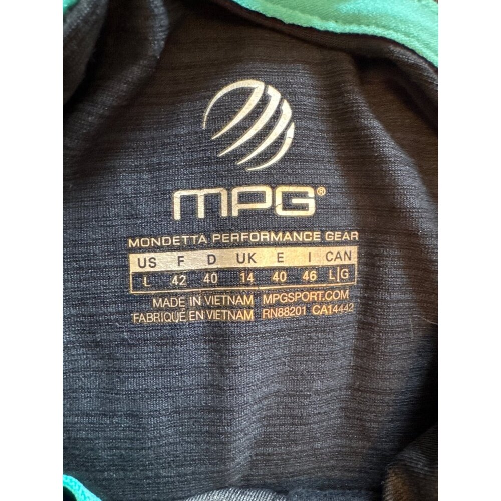 MPG Mondetta Performance Gear Womens Hoodie Size L Thumbholes Gray Black Yoga - Picture 4 of 10